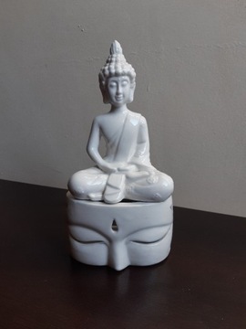 BUDDA ceramiczna figurka + świecznik na tea light