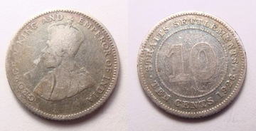 STRAITS SETTLEMENTS 10 cents 1926 r. 