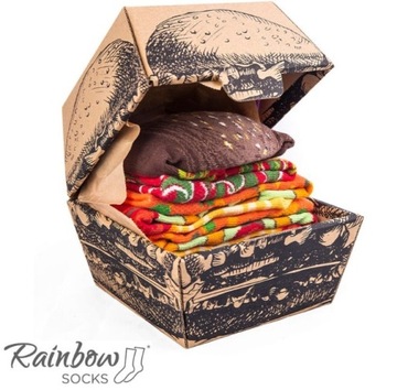 NOWE Skarpetki Burger Vege 2 pary RAINBOW SOCK 