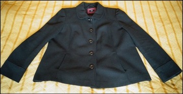 Płaszcz czarny damski rozmiar z metki 48  marki FF