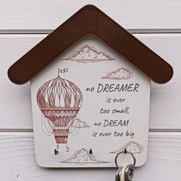 Drewniany wieszak na klucze "Dreamer"