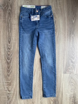 Spodnie Jeansy dziewczęce super skinny fit r.128