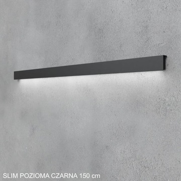 Lampa pozioma SLIM - CZARNY matowy dł. 200cm