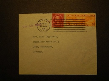 USA list 1938 r. Ross-Jena, Thuringen _oryginal