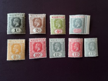 Mauritius SG 223-232a** czyste.seria KGV 1921-34r