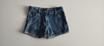 Krótkie spodenki szorty niebieski jeans 116/122