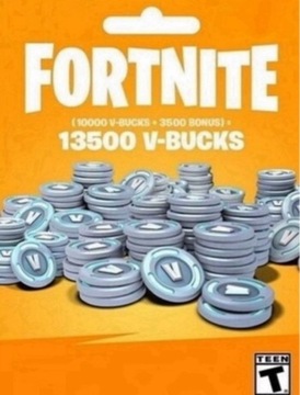 Fortnite 10000+3500bonus V-BUCKS TANIO KOD Vdolce