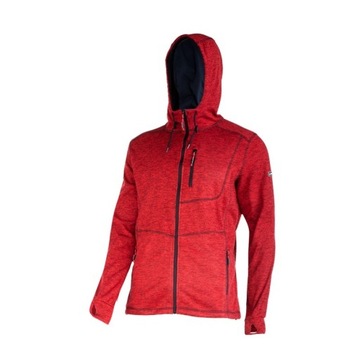 LAHTI PRO BLUZA DRESOWA Z KAPTUREM RED L4013403