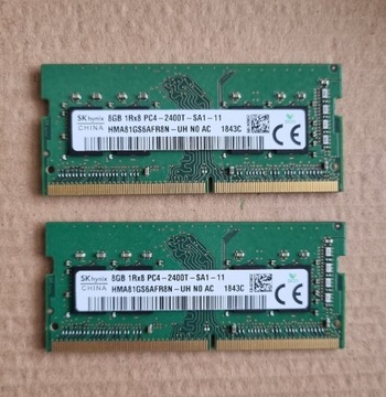 2 x 8GB DDR4 (16GB) -Hynix- pamięć RAM do laptopa