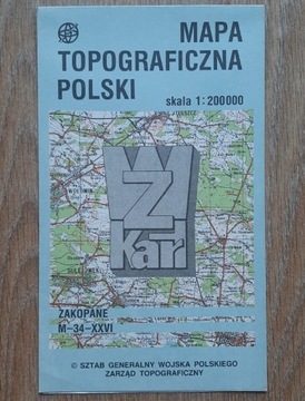 Mapa Topograficzna Polski Zakopane