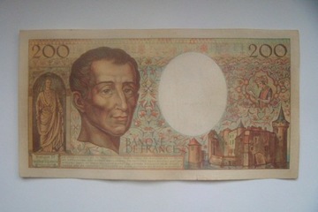 Banknot Francja 200 Franków.  1994 r. seria R