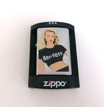 Nowa Zippo Beer Here Lady z 2006 roku