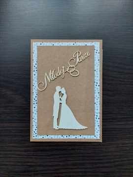 Ręcznie robiona kartka na Ślub