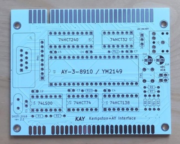 PCB Interfejs Kempston + AY do ZX Spectrum