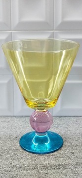 Kielich szklany kolorowy wazon szkło artystyczne