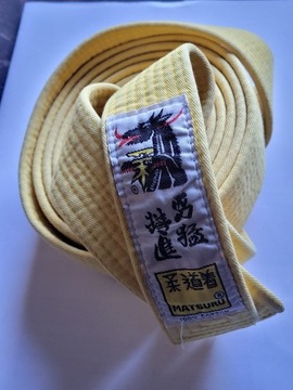 Pas do kimona żółty