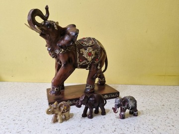 Figurki słonia cztery sztuki