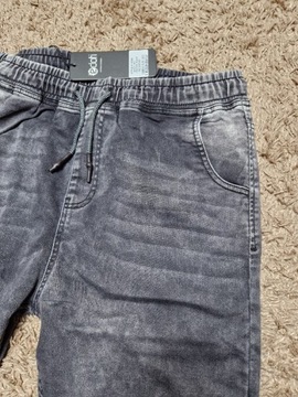 Nowe spodnie joggery jeansy XL z metką czarne