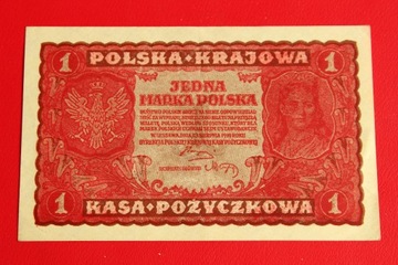 1 Marka Polska 1919r. - I Seria GX - St. 1-