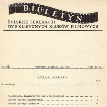 Biuletyn Polskiej Federacji DKF (Sierpień 1961)