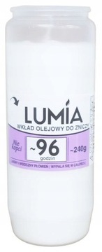 Wkład do zniczy LUMIA BISPOL 96 h , 240g,nie kopci