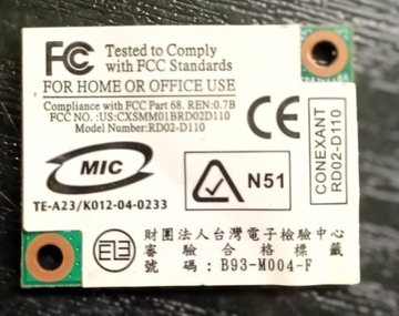 Modem Conexant RD02-D110 