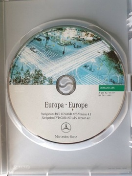 Mapa Europy Mercedes Benz Comand APS 4.1 version 
