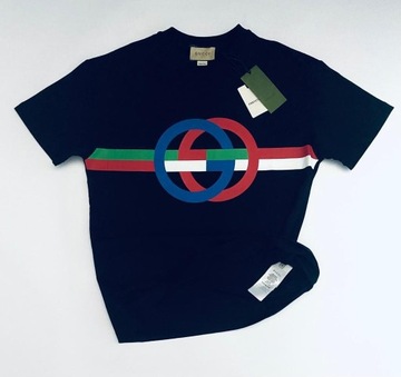 Gucci interlocking t shirt gruba baweł XL