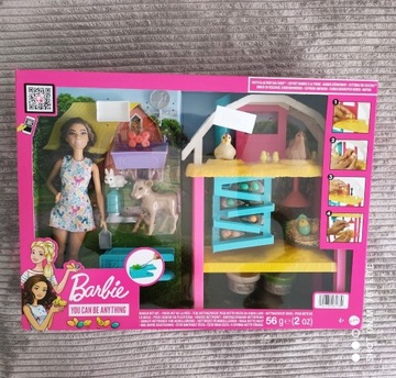 Mattel Barbie Farma radosnych kurek + lalka HGY88