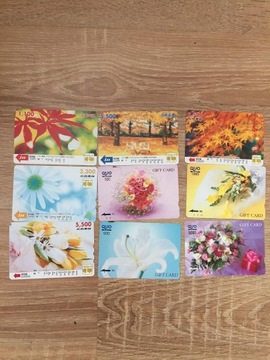 Karty telefoniczne bilety Japonia Kwiatki 