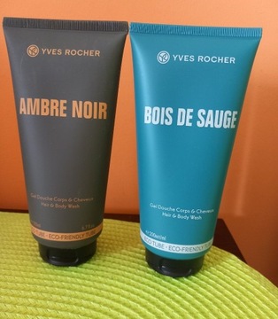 Yves Rocher Zestaw męski -2 x 200 ml Szampon- żel