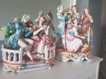 Porcelana CAPODIMONTE, figurki porcelanowe
