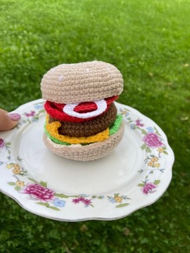 Burger zestaw Amigurumi,zabawki do kuchni