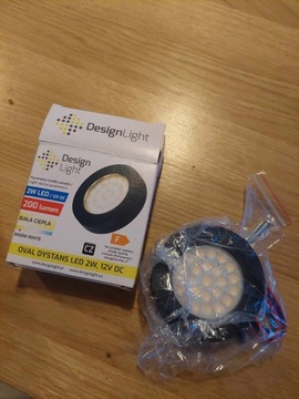 OVAL dystans 2W oprawa podszafkowa LED 12V DC NOWA