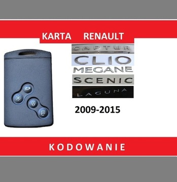 Karta Renault  Laguna 3 Megane Clio 4 z Kodowaniem