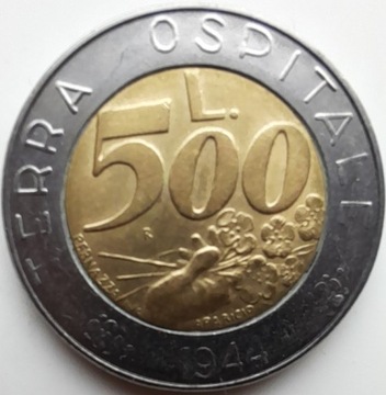 San Marino - 500 lira - 1991