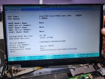 sprawna płyta główna Acer Aspire 3810T