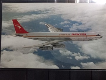 Pocztówka Samolot Qantas Boeing 707 