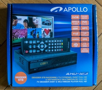 Apollo AHD-123 Dekoder DVB-T i odtwarzacz FHD Tune