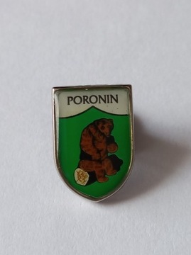 Herb gmina Poronin przypinka pin odznaka wpinka