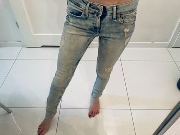 Przecierane jeansy H&m skinny rurki spodnie 34 xs