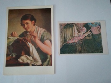 2 pocztówki Malarstwo (zestaw)