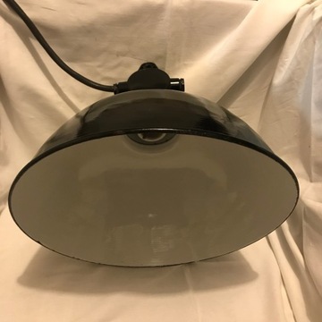 Bardzo duża lampa industrialna design PRL śr. 38cm