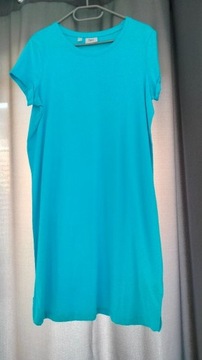 Piękna, błękitna sukienka na lato. Bawełna.