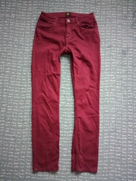 Lee Elly damskie spodnie jeansowe burgundowe 28/31