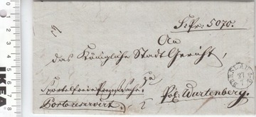 Niemcy BRESLAU Wartenberg koperta list 1839
