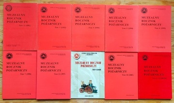 Muzealny rocznik pożarniczy 10 tomów 1991-2004