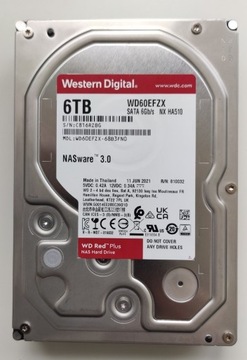 Dysk Twardy 6TB HDD SATA 3,5'' WD Red WD60EFZX Western Digital jak nowy