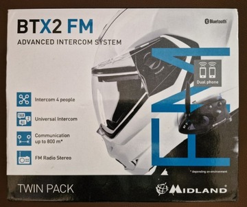Midland - Interkom  BTX2 FM  - cały zestaw dla 2 osób.