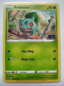 Pokemon TCG: Bulbasaur 001/78 Pokemon Go